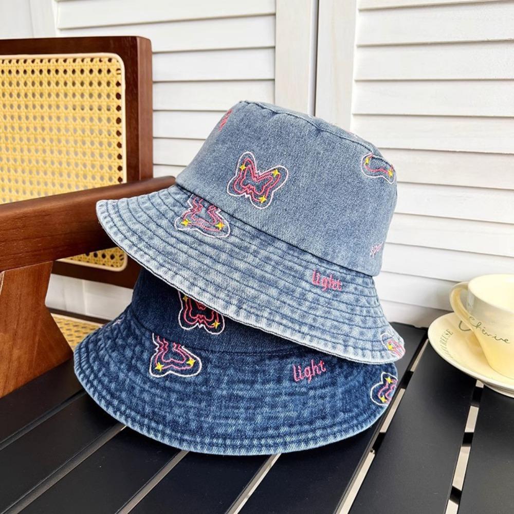 High Quality Unisex Cotton Bucket Hats Solid Color Multicolors Men Denim Beach Cap Summer Outdoor Fisherman Hat