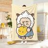 Artistic Pattern C-CuteS SheepS Throw Lightweight 240g Flannel Blanket Soft Skin-friendly for Summer Cooling