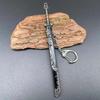 Keychain Mini Sword with Sheath Decoration Ancient Uncut Blade Weapon Collectible Chinhan Knife Pendant [UOPR] Pattern, Model,
