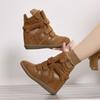 Women's Heightening Shoes Multi-color Round-head Flat-bottom