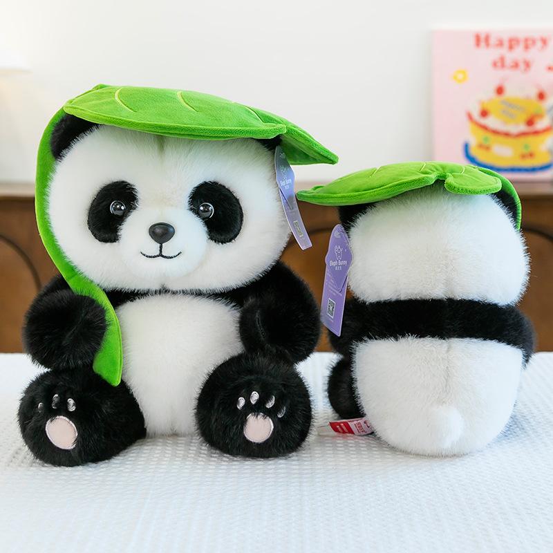 Cute Leaf Panda Plush Toys Zoo Souvenir Event Gifts Home Ornaments Children's Birthday Gifts