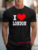 I Love London Unisexs T Shirt Casual Summer Novelty Tops Uk Souvenir Vintage Stretched Versatile Breathable Stylish
