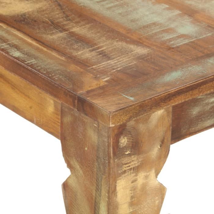 VidaXL Table de salle à manger 160x80x76cm Bois de récupération massif