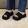 Blogger Recommends! Slippers Women Wear Seaside Beach Square Open-toed Slope Heel Thick Bottom In Summer