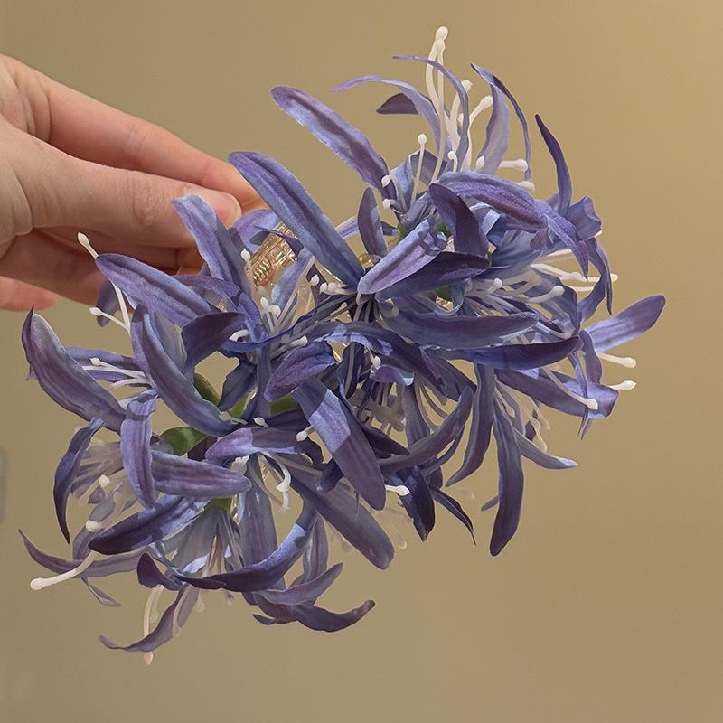 Fairy Chiffon Pearl Flower Tassel Hair Clip - Vacation Style Duckbill Bangs Accessory