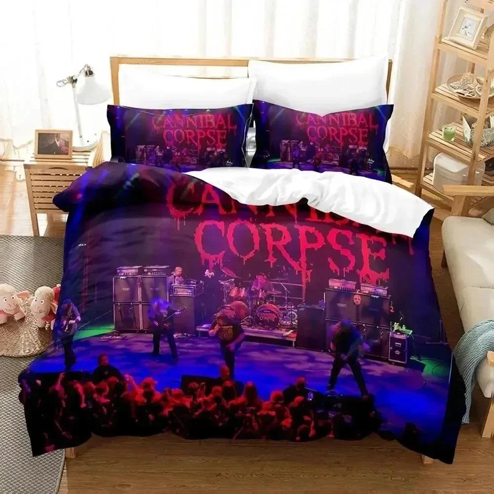 Cannibal Corpse Bedding Set Horror Duvet Cover Set Quilt Cover Pillowcase Comforter King Queen Size Boys Adult Bedding Set