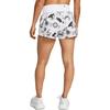 Under Armour Logotipo Reflectante Estampado Completo Elástico Cómodos Shorts Casuales Shorts de Mujer Blanco 1382966-100