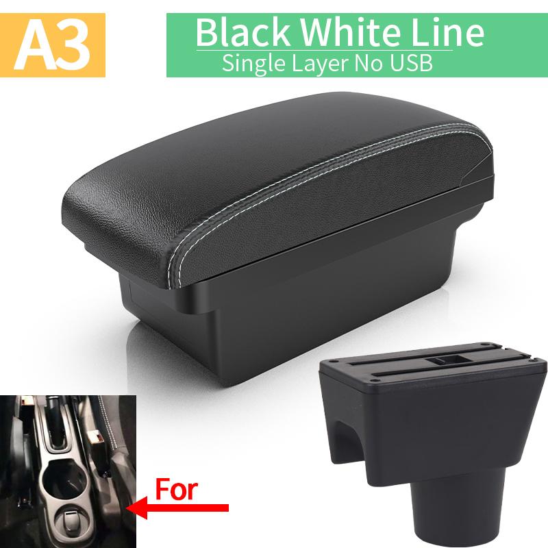

Для Renault Duster Автомобильный подлокотник центральной консоли Модификация интерьера Подлокотник сиденья Бокс для хранения с USB A3 Black white NO USB