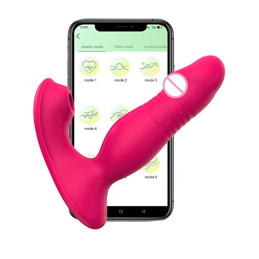 Wireless Control Telescopic Dildo Wearable Panties Vibrators Vagina Sucker G Spot Clitoris Stimulator Anal Massager Sex Toys