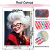 Cartoon Diamond Painting Cross Embroidery Colorful Painting Happy Grandma 5D DIY Diamond Embroidery Home Decoration