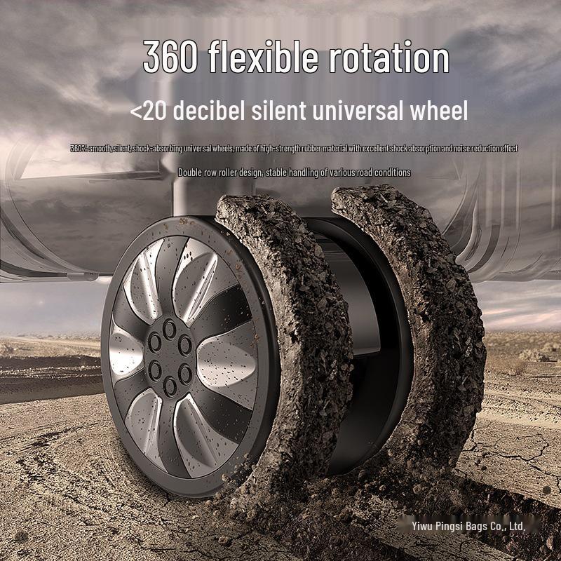 32-Inch Large Capacity Trolley Suitcase with Universal Wheels - Durable Leather Design for Men and Women