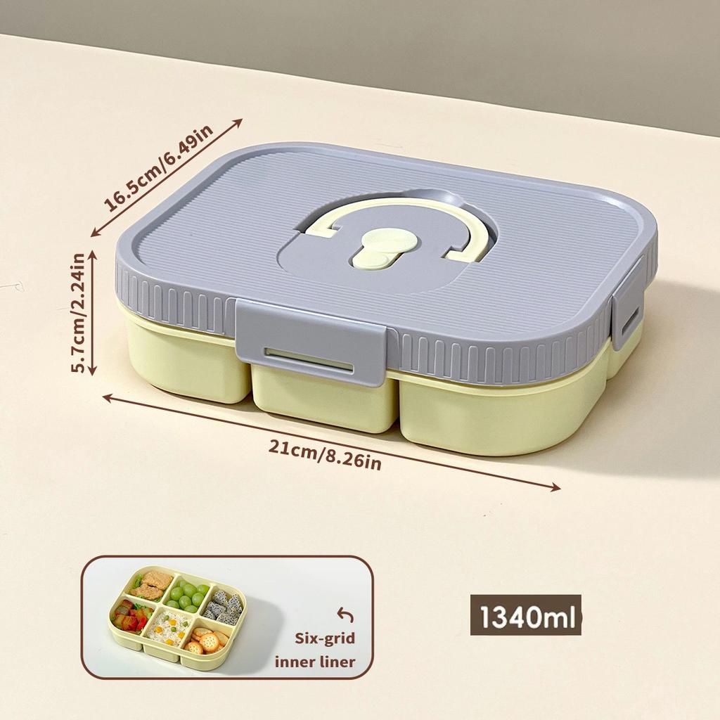 Reusable Plastic Lunch Container With Compartment Portable Sealed Lunch Box School Picnic Fruit Salad Bento Box Microwave Safe