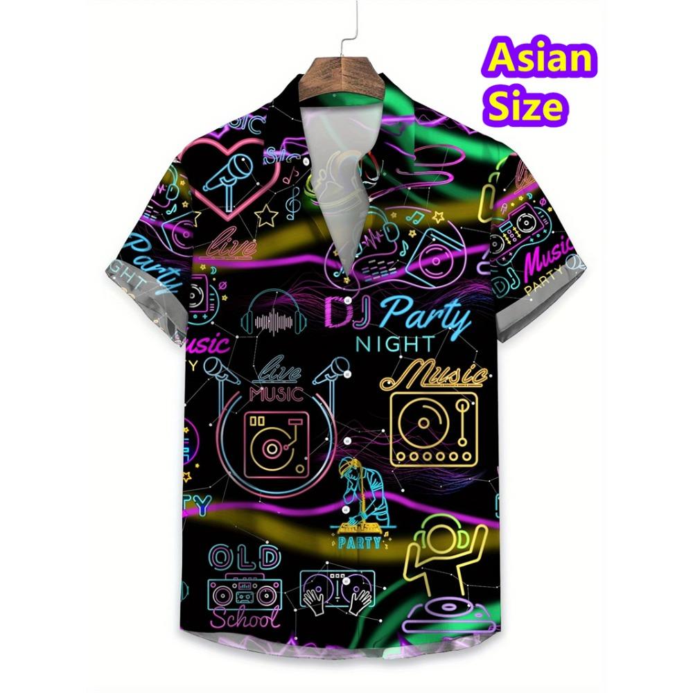Summer Men s Shirts Coconut Tree Print Short Sleeve Tees Retro Casual Hawaiian Shirts For Men Loose Oversized 2026 New Top S