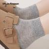 Women's Pure Cotton Breathable Ballet Mesh Socks - Short, Versatile, Hollowed-out Maternity Style.