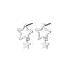 Minimalist Hollow Star Stud Earrings Versatile Mori Artistic Women Jewelry Elegant Daily Wear Accessories