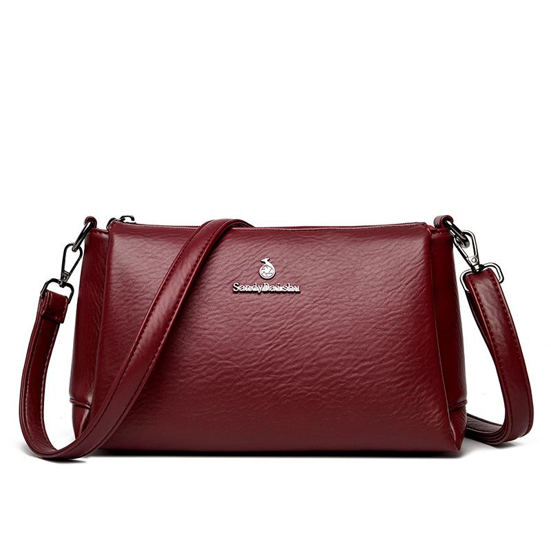 Luxusní kabelka přes rameno pro ženy, jednoduchá kabelka přes rameno, vysoce kvalitní kožená kabelka přes rameno