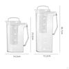 Clear Water Carafe Jug with Handle Dual -20°C To 110°C Scale for Iced Coffee Cold Brew