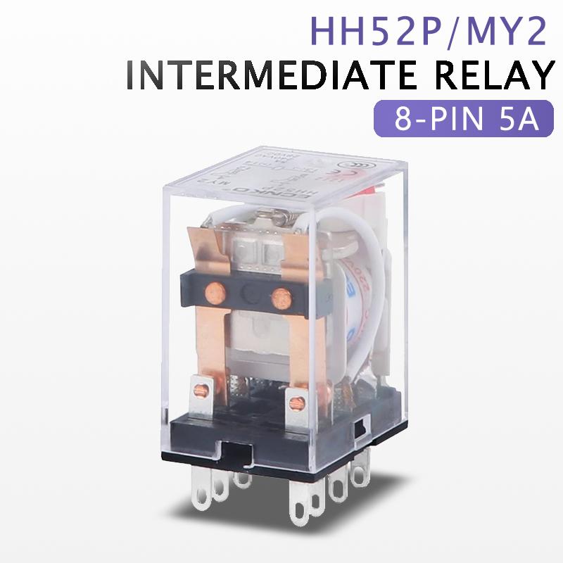 1PC HH52P HH53P HH54P HH62P HH63P HH64P DC12V DC24V Electromagnetic Intermediate Relay 8 11 14 Pin Control Switch LED Indicator Relays 5