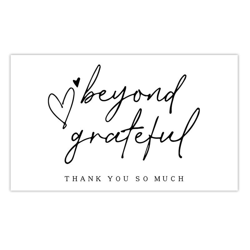 50-Pack Thank You Gift Cards - White Self-Adhesive Greeting Cards