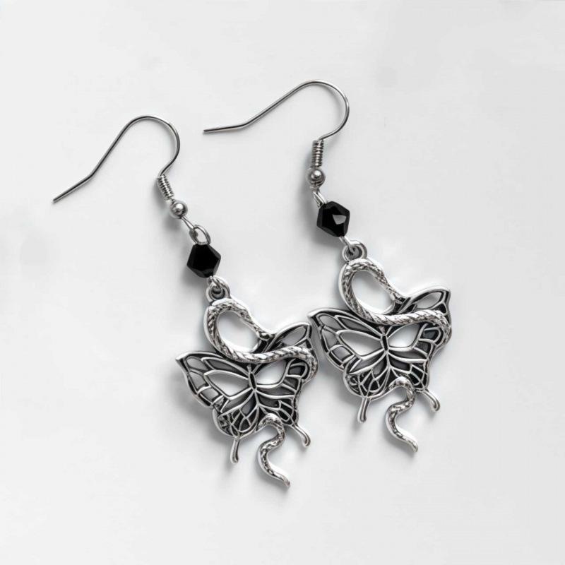Simple Retro Halloween Earrings: Skull, Bat & Spider Dangle Ornaments - Perfect for Festival Celebrations!