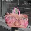 Fried Street E Bag Spice Girl Y2K Yabi Pink DuPont Paper Large Capacity Shopping Tote Bag Underarm Tote Bag