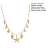 Summer Beach Necklace, Shell Conch Starfish Charms Necklace, Adjustable Coastal Style Necklace for Women Seaside Holiday Jewelry
