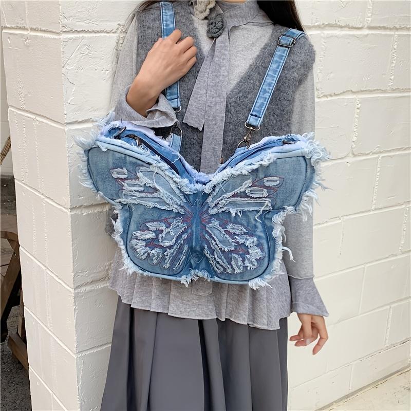 Butterfly-shaped Bag Can Be Worn As a Shoulder Bag or Backpack; Lightweight and Portable, Suitable for Outdoor Travel and Daily Commutes.