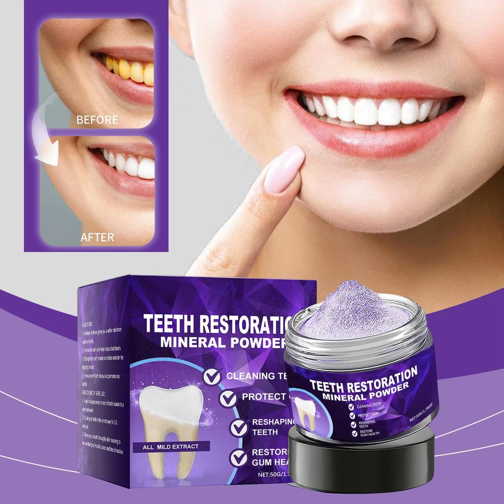 Whitening And Repairing Tooth Powder, Brightening Teeth, Refreshing Breath, Strengthening Enamel, Cavity Oral Care Tooth Powder.