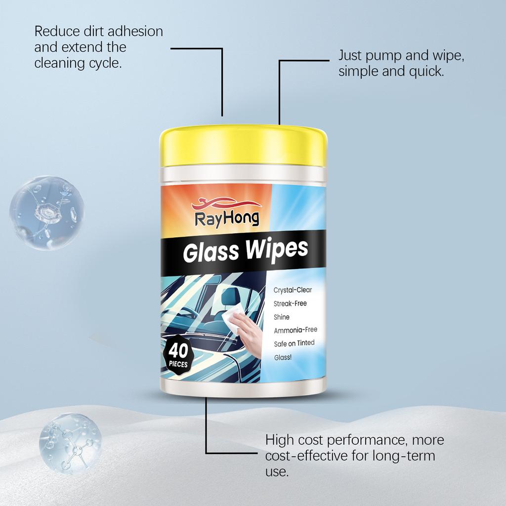 RAYHONG Autoglas-Reinigungstücher, Glasspiegel, Antibeschlag, Renovierung, Entfettung, Universal-Reinigungstücher