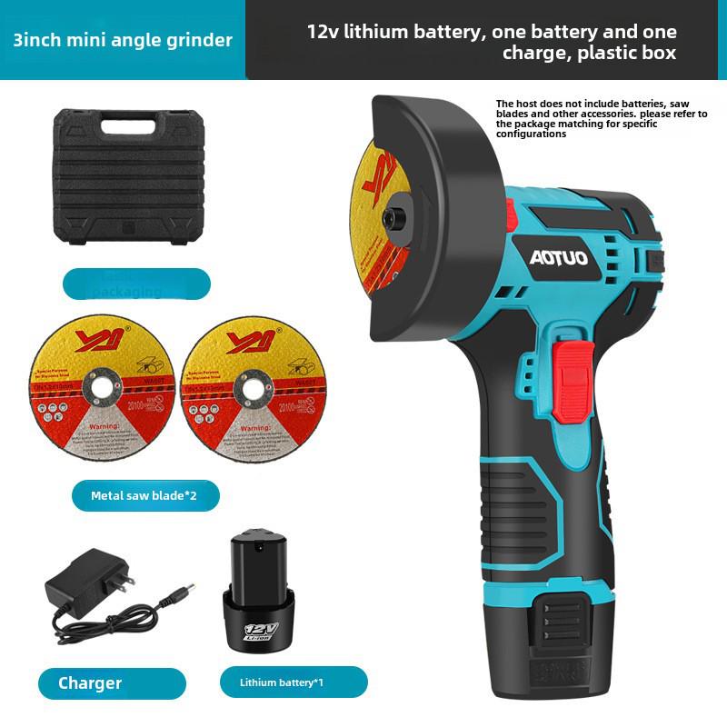 Compact 3-Inch Lithium Battery Angle Grinder - Mini Handheld Power Tool