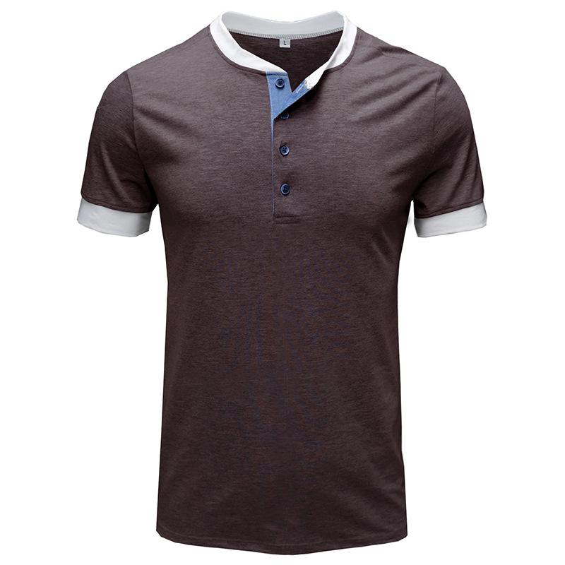 

Мужские классические рубашки на пуговицах с коротким рукавом. Базовые летние легкие однотонные футболки с 4 пуговицами. Комфортные облегающие футболки для мужчин. Повседневные дышащие футболки. XXL