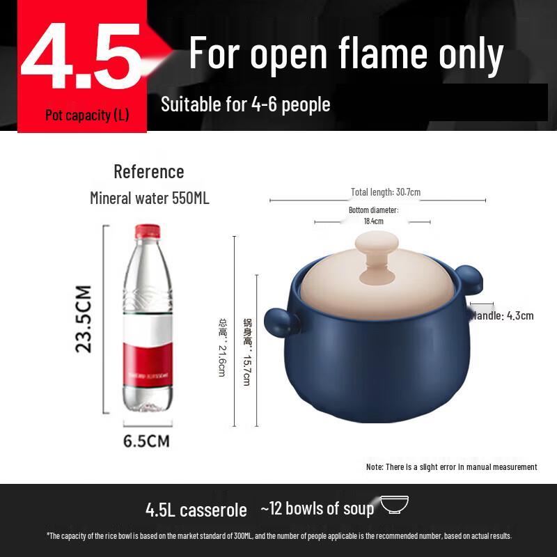 ONYLM Ceramic Clay Pot Casserole Dish