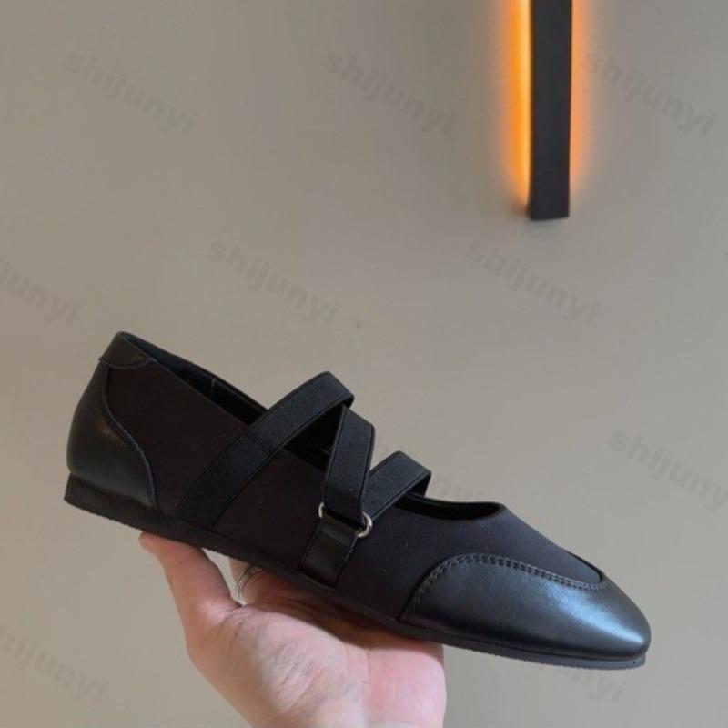 Women Ballet Shoes Soft Sole Single Shoes Elegant Ladies Fashion Designer Square Toe Mary Jane Flats Casual Shoes Zapatos Mujer