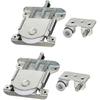 Schranktürgleiter 2-teiliges Set, Räder, Räder, Rollen, Führungsschienen mit stoßdämpfenden Pads, Tragfähigkeit 20 kg