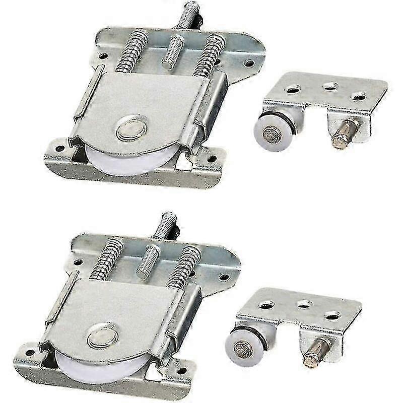 Schranktürgleiter 2-teiliges Set, Räder, Räder, Rollen, Führungsschienen mit stoßdämpfenden Pads, Tragfähigkeit 20 kg