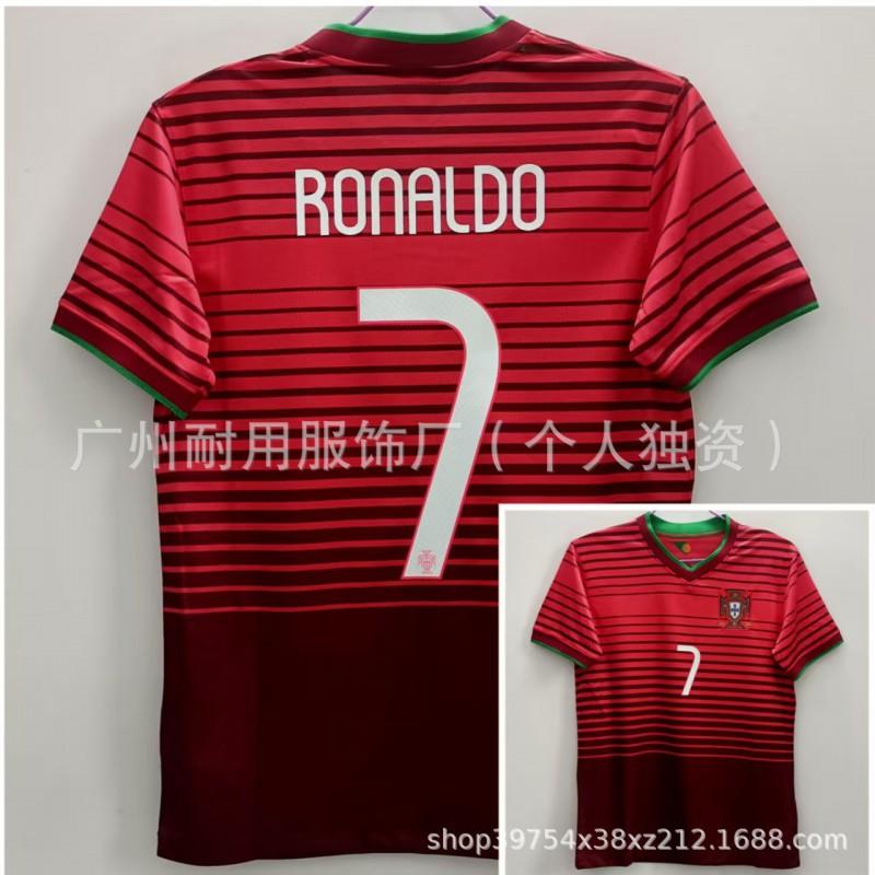 Retro Portugal Jerseys Commemorative Version No. 7 17 C Ronaldo Football Uniform Classic