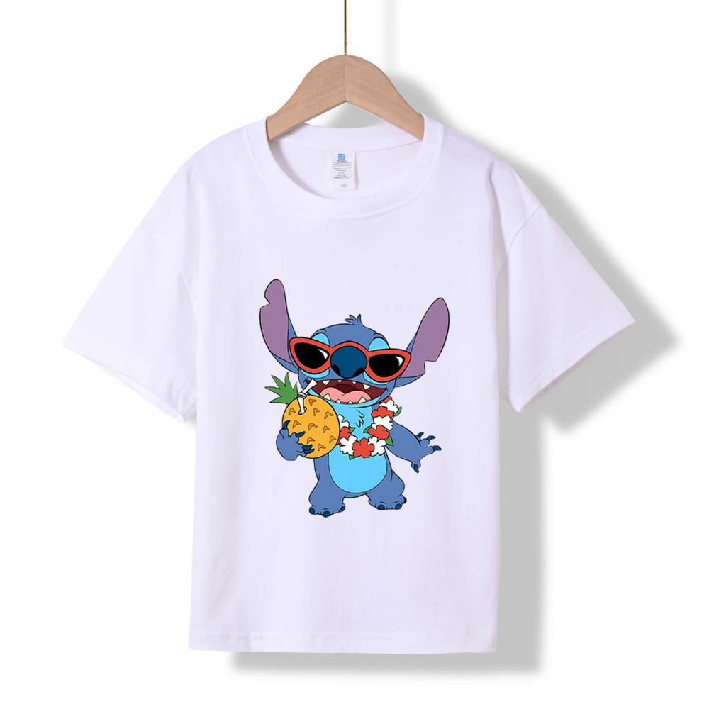 MC-46 MINISO 2026 Summer New Printed Cotton Round Neck T-shirt for Children Aged 1-16, Boys and Girls