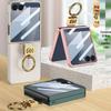 Samsung Z Flip7 Ultra-Thin Premium Leather Ring Case - Elegant, Solid Color Protective Cover