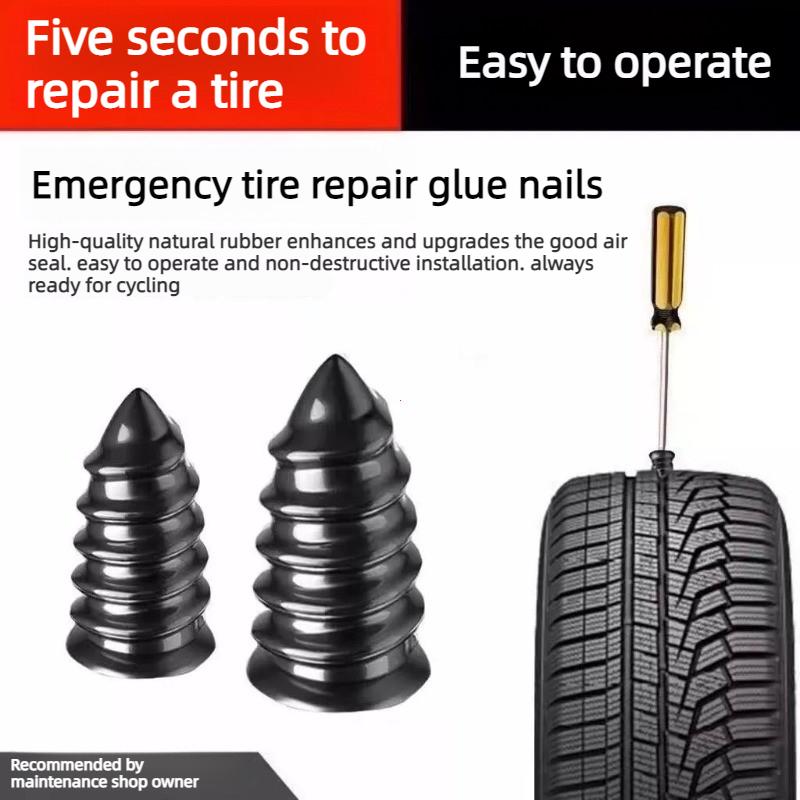 20/40PCS Rubber Car Vacuum Tyre Repair Nail Kit Screw in Mushroom Nails Tire Repair Plugs Car Tire Repair Tools