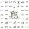 50 Sheets Cute Mouse Children's Healing Stickers for Retro Journal, Notebook, and Desktop Decoration