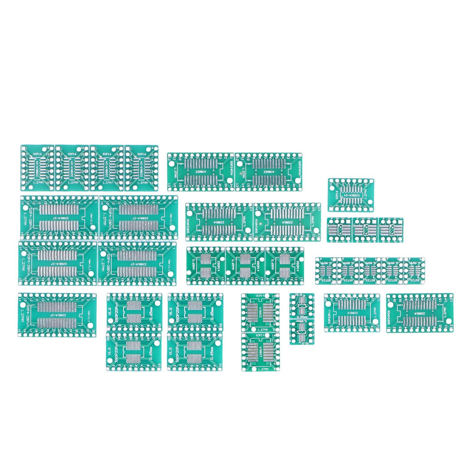 

35Pcs Prototype Board PCB SMT to DIP Adapter Plate Converter Industrial Control Components