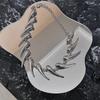 Stainless Steel Necklace Hiphop Punk Silver Color Rivet Chain Choker Necklace for Men Women Exaggerated Thorn Jewelry Gifts