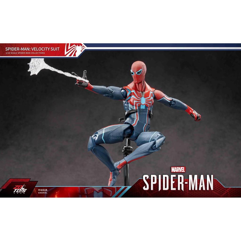 ZD Toys Spider-Man Velocity Suit 7-Inch X-Series Painted Action Figure ABS PVC Collectible Toy with Accessories and Stand