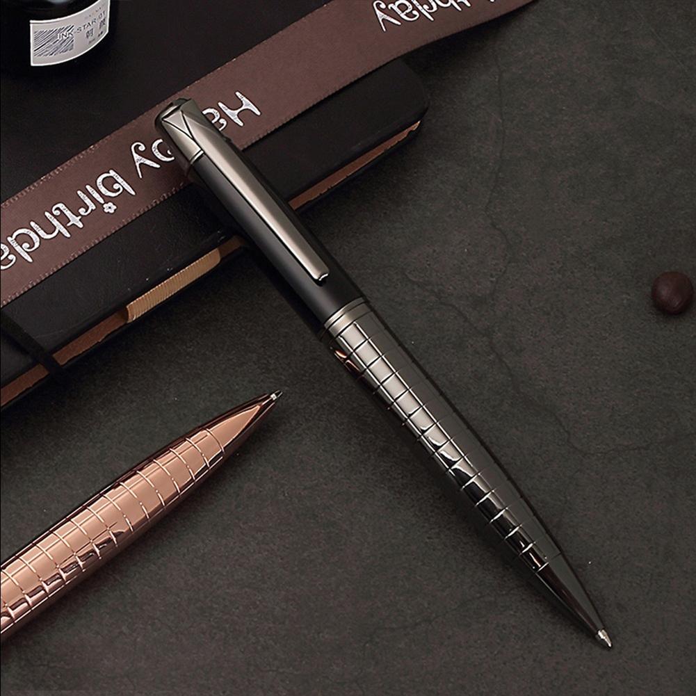 Retractable Twist Metal Ballpoint Pen Black Ink Medium Point 1.0mm Writing Metal Ball Point Pen