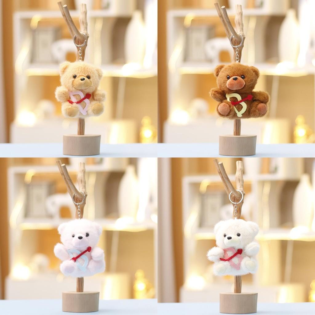 Cartoon Plush Bear Keychain With Soft Short Plush For Girls Gift And Bag Decor