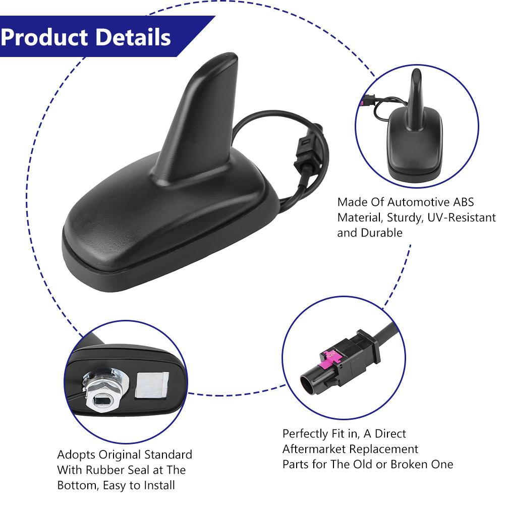 Car Aerial Car Antenna Car Replacement Antenna Car Roof Aerial Shark Fin Antenna for 5 6 6R Seat Fakra Car Roof Antenna