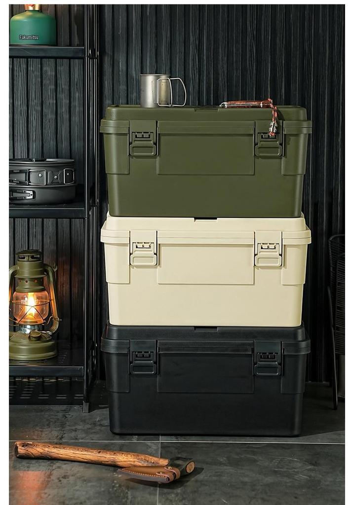 Large-Capacity Multi-Layer Tool Storage Box for Home, Car, Outdoor Use with Plastic Handle