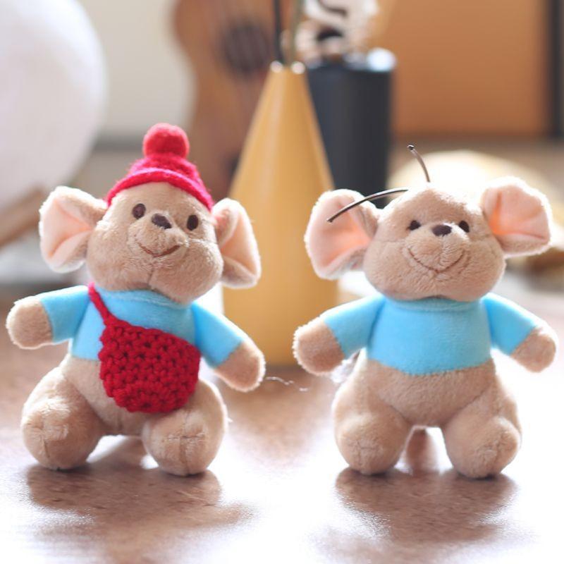 Rozkošná plyšová klíčenka s medvídkem-klokanem, přívěsek na tašku s designem z měkké krátké srsti