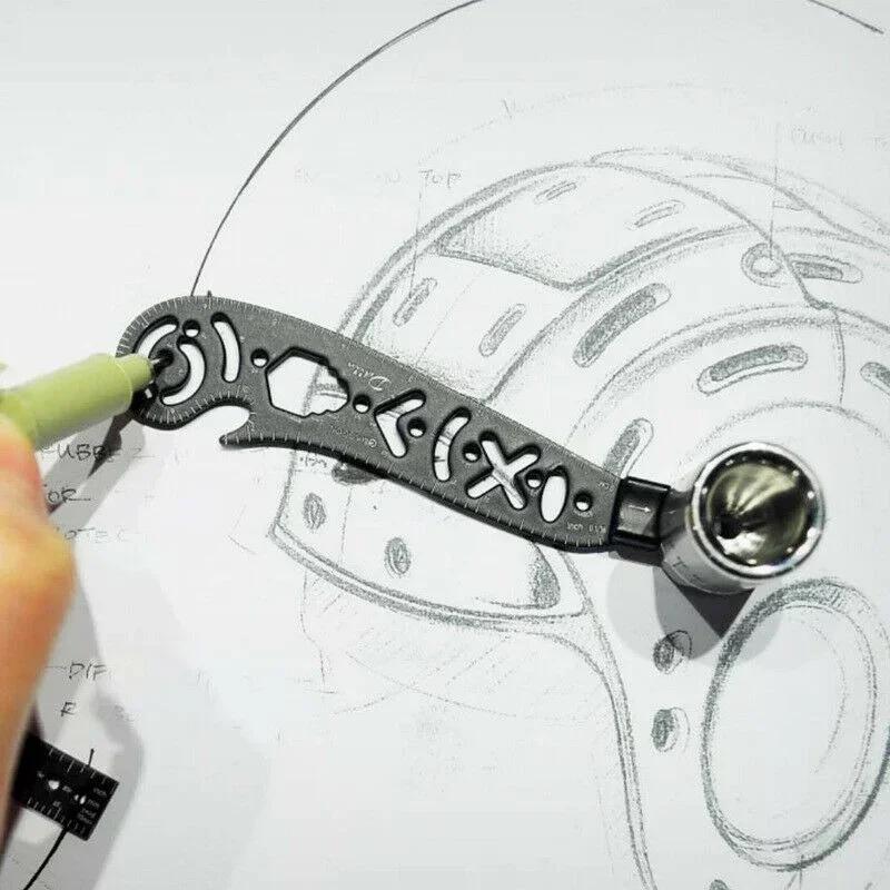 Magnetic Map Protractor Sewing Tool Multi-function Drawing Ruler Compass Bending Measurement Tailor Supplies