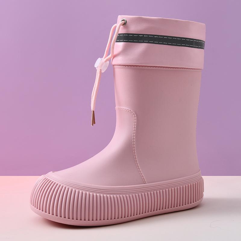 

Medium tube bundle eva rain shoes women s adult non-slip water shoes catch the sea soft sole wear-resistant fashion rain boots 36-37 рожевий